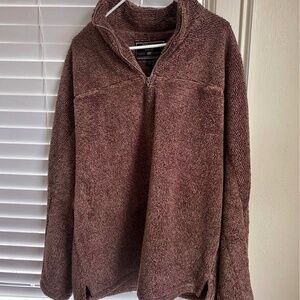 Brown Quarter Zip Pullover